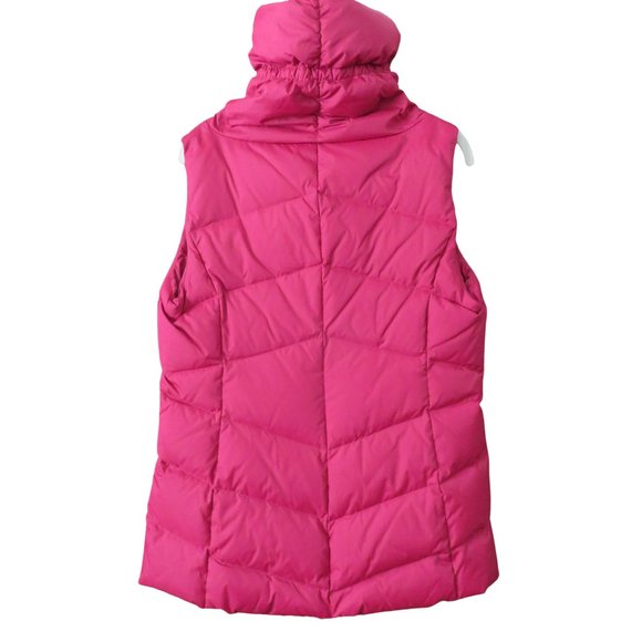 🎉⭐️🎉HP🎉⭐️🎉 Eileen Fisher, Down Puffer Vest-High Collar - S/P, Cranberry, EUC - Picture 13 of 15
